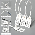 1000 Numbered Plastic Tamper Seals, Zip Ties - Image 3