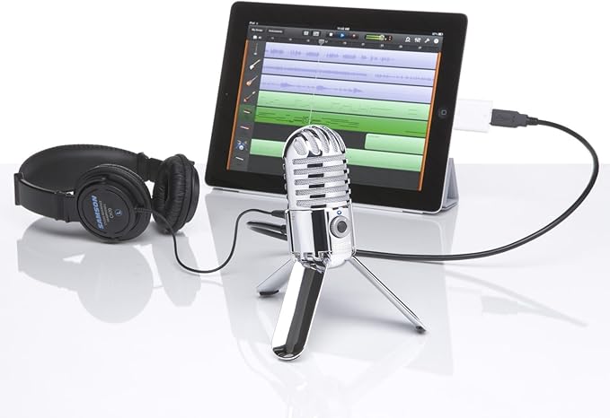 Samson Meteor Mic USB Condenser Podcasting Podcast Recording Desktop Microphone - Image 4
