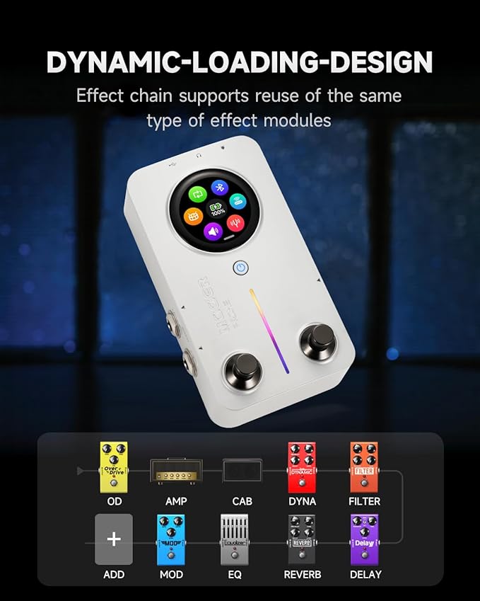 MOOER Prime M2 Multi Effects Processor Headphone Amp, AI Stereo Bass Guitar - Image 4