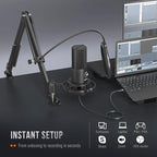 FIFINE Studio Condenser USB Microphone Computer PC Microphone Kit - Image 5