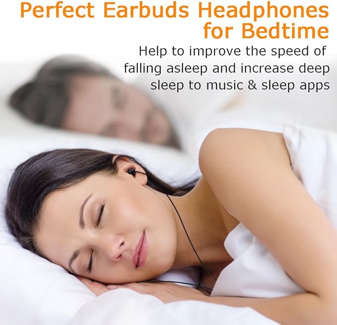 Sleep Headphones, MAXROCK Ultra Soft Comfortable In-ear Earphones w Mic and - Image 5