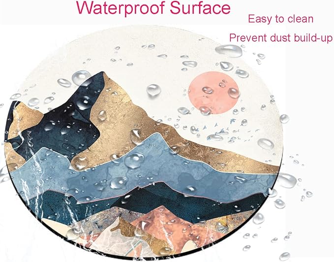 Mouse Pad, Sunrise Mountain Mouse Pad, Cute Small Round Mousepad - Image 4