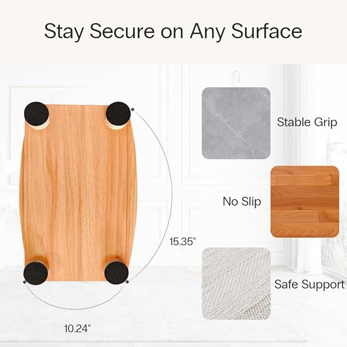StrongTek Adjustable Wooden Foot Rest - Image 5