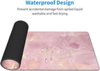 Rose Gold Marble Large Mouse Pad Extended Gaming Mousepad 31.5 x 11.8 Inch - Image 4