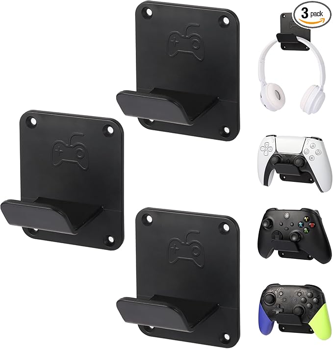 Controller Holders Wall Mount 3 Pack Wall Stands by Profession