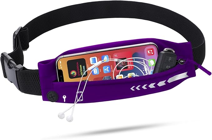 USHAKE Slim Running Belt for Women Men-Runners Phone Holder Fanny Pack by USHAKE