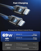 4 in 1 Retractable Car Charger, SUPERONE Smaller Fast Car Phone Charger 69W - Image 6