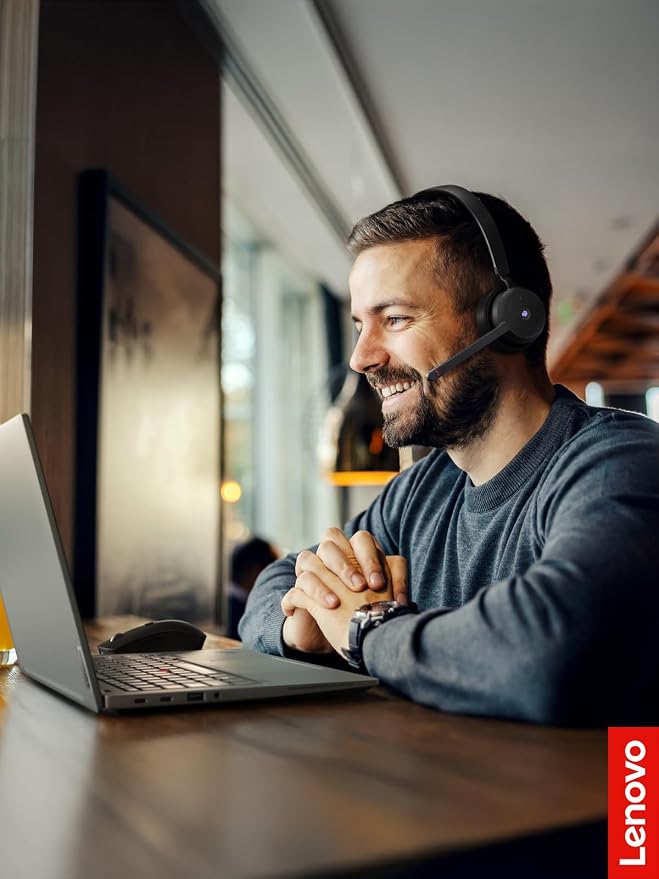 Lenovo Wireless VoIP Headset Teams Certified, Noise-Canceling Mic, USB-A - Image 9