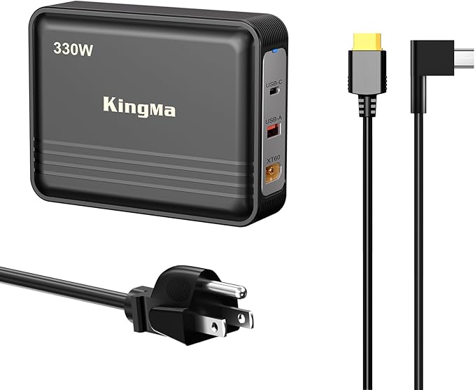 330W Razer Blade 18 with 4060/4070 Gaming Laptop Charger, 3-Port PD 3.0 Fast by KingMa