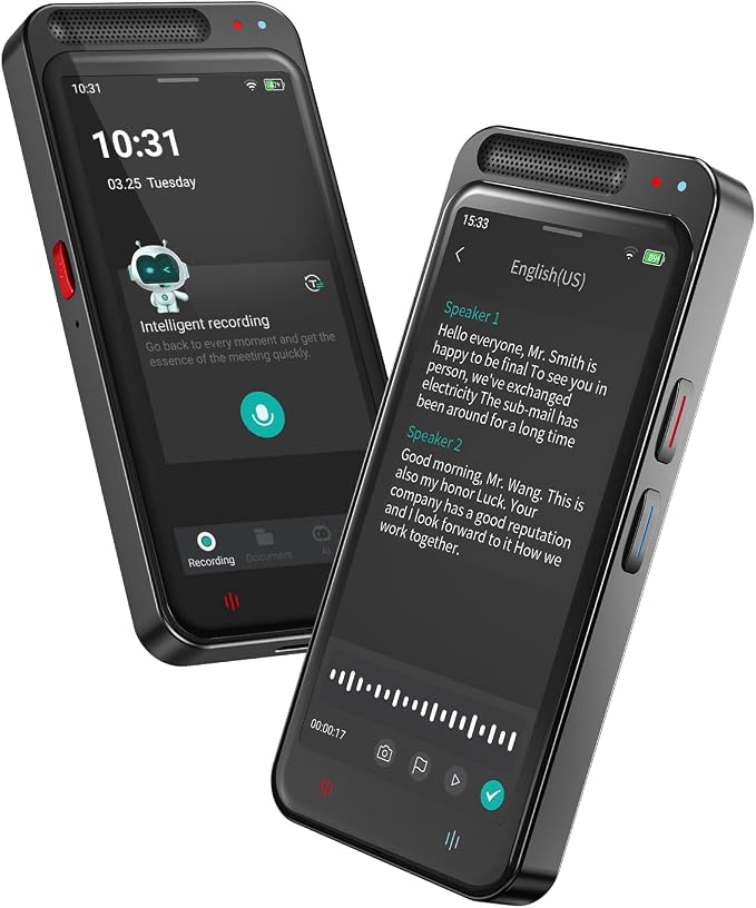 AI Voice Recorder with Playback, Digital Voice Recorder with AI Transcription by Rpbznr
