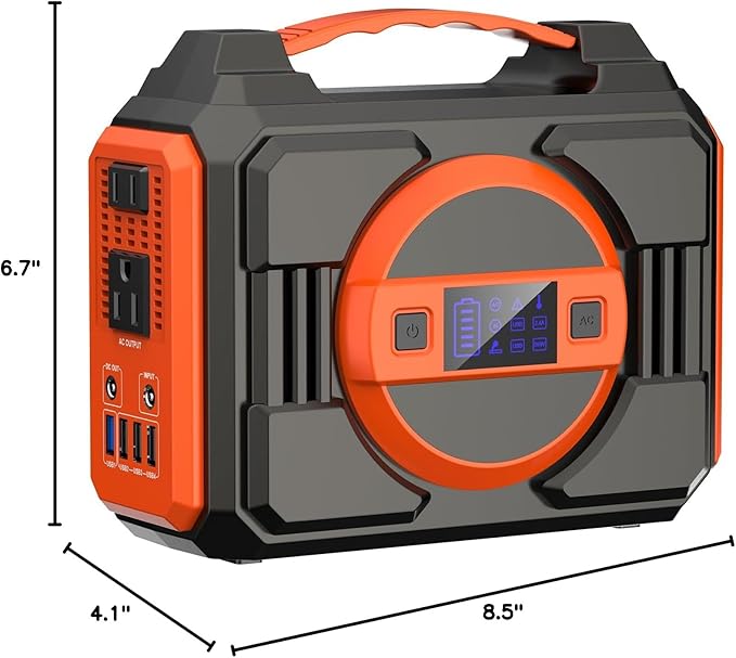 Portable Power Station Bank 300W Rated, 220Wh Solar Powered Power Bank - Image 8