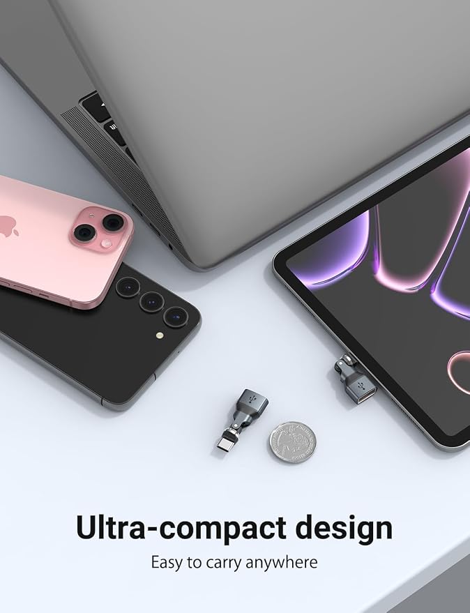 USB C to USB Adapter, Can be Rotated 540 Degrees - Image 8