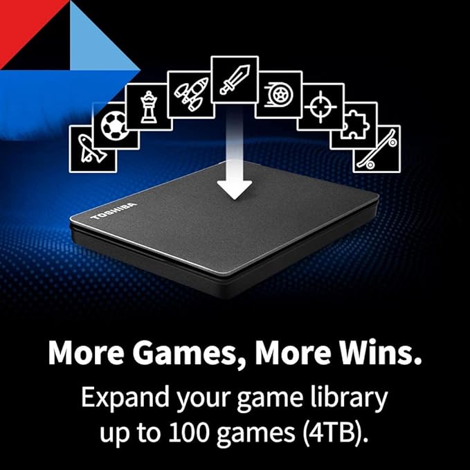 Toshiba Canvio Gaming 2TB Portable External Hard Drive USB 3.0, PC & Mac - Image 2