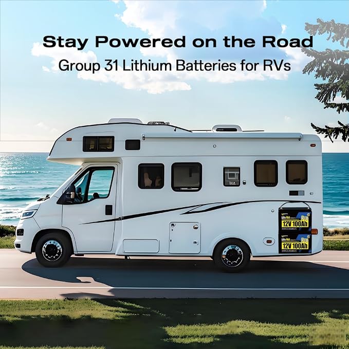 12V 100Ah LiFePO4 Lithium Battery, BCI Group 31, Deep Cycle Up to 15000 Cycles - Image 8