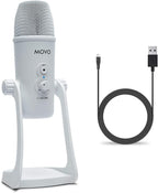 Movo UM700W White Desktop USB Microphone by Movo