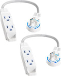 SURAIELEC 1FT Extension Cord, 360° Rotating Flat Plug Extension Cord Flat Wall by SURAIELEC