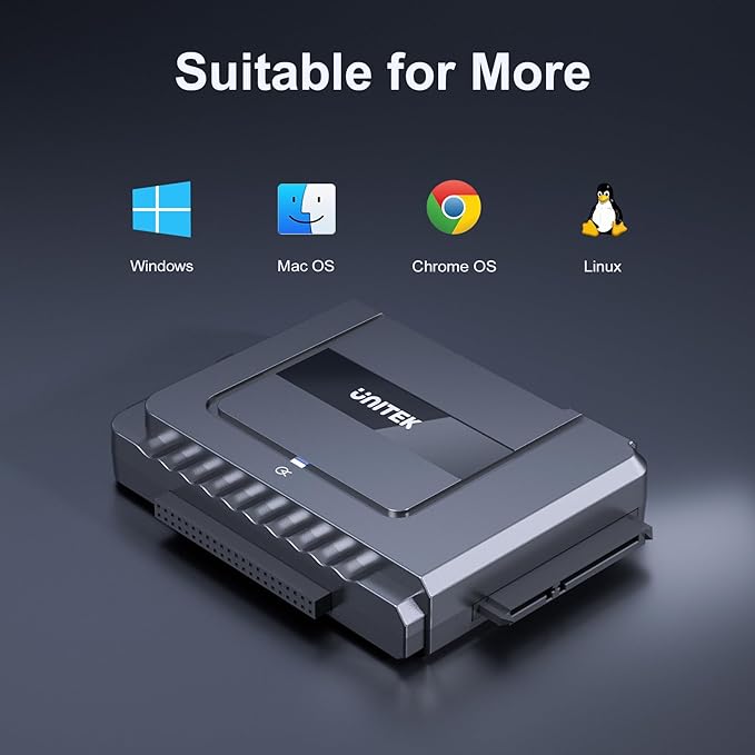 Unitek USB C to SATA 6Gbps IDE Adapter External Hard Drive Converter Kit - Image 6
