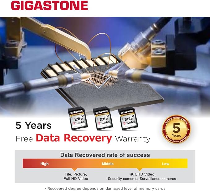 GIGASTONE 256GB 2-Pack SD Card, 4K Camera Pro MAX, A2 4K SDXC Memory Card High - Image 7