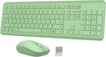Wireless Keyboard and Mouse Combo, Full-Size Silent Ergonomic Keyboard and by QUASIO