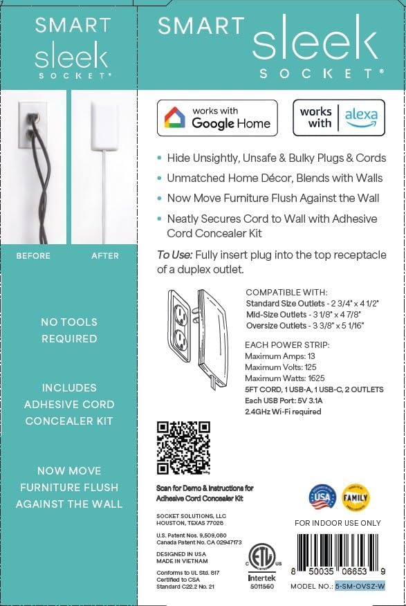Smart Sleek Socket: Universal Outlet Concealer - Image 5