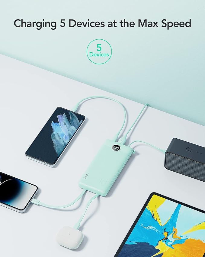VRURC Portable Charger Power Bank, 10000mAh Travel Essentials Battery Pack - Image 4