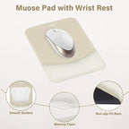 MOSISO Wrist Rest Support for Mouse Pad&Keyboard Set, Rectangular Ergonomic - Image 3