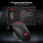 Redragon M656 Gainer Wireless Gaming Mouse, 4000 DPI 2.4Ghz Wireless Mouse w/ 5 - Image 8