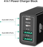 USB C Wall Charger, Aiminu 40W Fast USB C Charger, 4-Port QC+PD 3.0 Power - Image 3