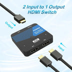 8K HDMI Switch 2 in 1 Out 4K@120Hz HDMI Switcher Support HDR10+, Dolby Vision - Image 2