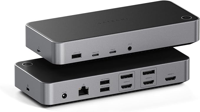 Satechi 13 in 1 Triple 4K USB C Docking Station, 100W Charging, 2 DP, 3 HDMI by Satechi