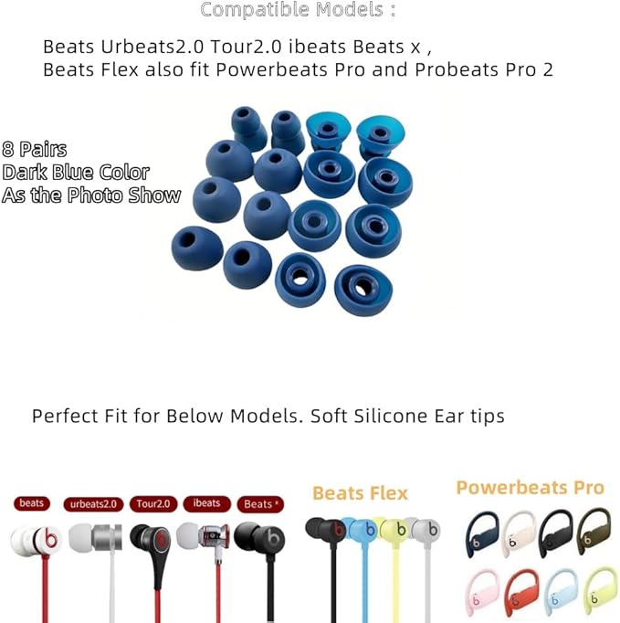 Replacement Ear Tips for Beats Urbeats2.0 Tour2.0 ibeats Beats x, Beats Flex - Image 2