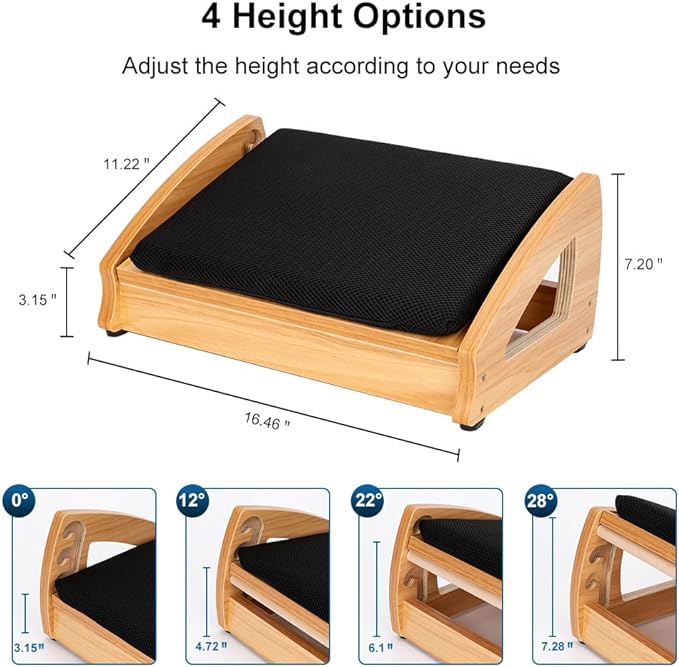 StrongTek Wood Ergonomic Footrest - Image 3