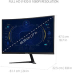 ViewSonic VX2718-PC-MHD 27 Inch Curved 1080p 1ms 180Hz Gaming Monitor - Image 9