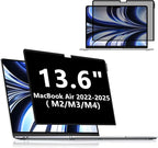 FILMEXT MacBook Air M2 13.6-inch Screen Protector, Privacy Shield, 2022 Release by FILMEXT