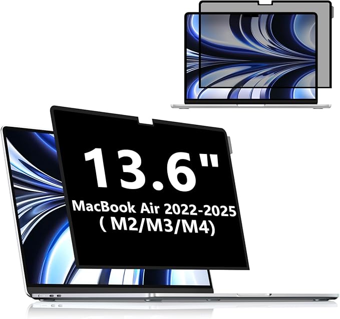 FILMEXT MacBook Air M2 13.6-inch Screen Protector, Privacy Shield, 2022 Release by FILMEXT