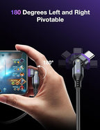 AUFU 16PIN USB C Magnetic Charging Cable, 180° Rotation Magnet Charger - Image 6