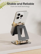Nulaxy 360 Rotating Cell Phone Stand, Fully Adjustable Foldable Desktop Phone - Image 4