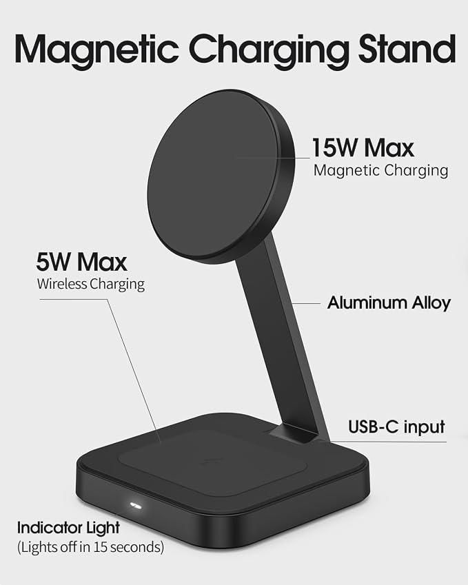 Magnetic Charging Station for iPhone 16 15 14 13 12 Series, Foldable Wireless - Image 5