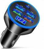 Multi Port USB C Car Phone Charger by UYUXIO