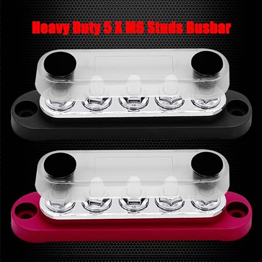 5 x M6 Studs Power Distribution Block Bus Bar 12V, Ampper 4.3" 150A Marine - Image 4