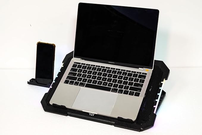 RGB Gaming Laptop Cooling Pad 17-12Inch 4FansFit Apple MacBook Laptop Fan - Image 7