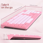 Computer Keyboard Wired, Plug Play USB Keyboard, Low Profile Chiclet Keys - Image 5