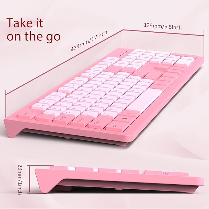 Computer Keyboard Wired, Plug Play USB Keyboard, Low Profile Chiclet Keys - Image 5