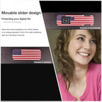 Webcam Cover, Laptop Camera Cover Slide, Ultra-Thin, US Flag Pattern Design - Image 2