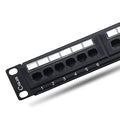 NewYork Cables 12 Port Cat6 Patch Panel – 10Gb Ethernet, 1U Horizontal Wall by NewYorkCables