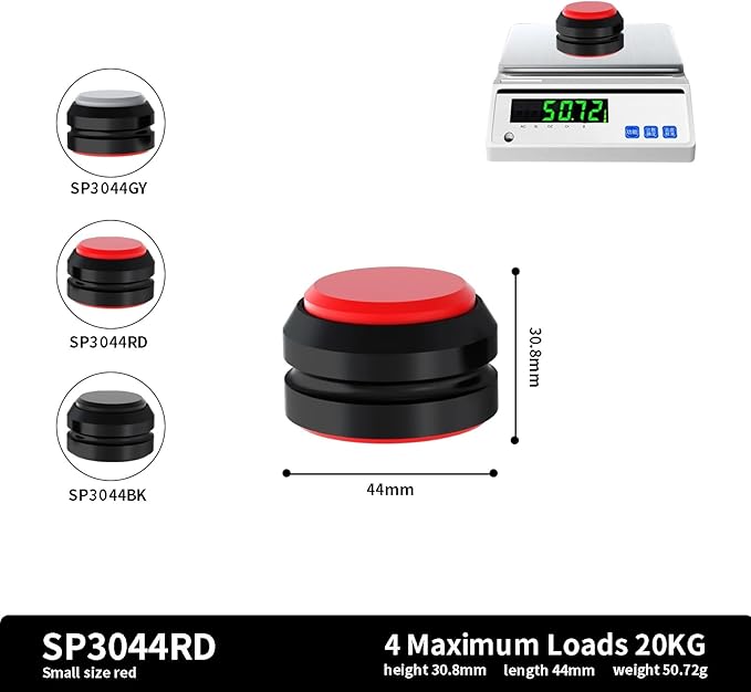Preffair Audio Speaker Aluminum/Silicone Isolation Feet Turntable Damper - Image 3