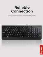 Lenovo 300 USB Keyboard, Adjustable Tilt, Windows 7/8/10, GX30M39655 - Image 2