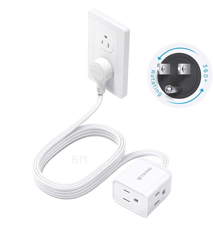 TROND Flat Extension Cord 6ft by TRONDOfficial