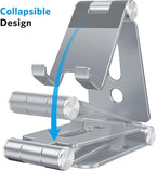 OMOTON Foldable Cell Phone Stand, C4 Portable Aluminum Phone Holder, Adjustable - Image 3