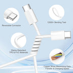 iPhone 16 15 Charger Fast Charging Block, Dual Port USB A/C Charger Adapter Plug - Image 5